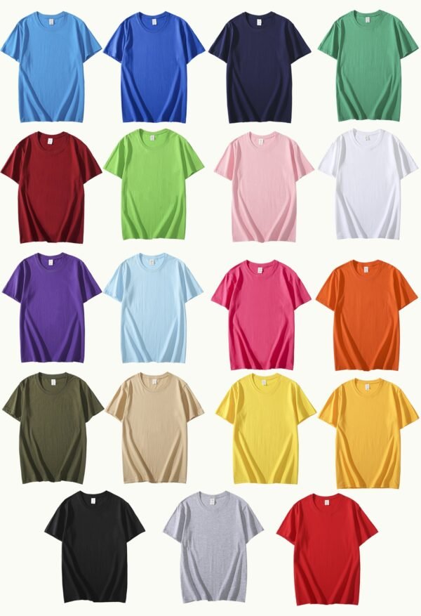 Men's Cotton Solid Color Short Sleeved T-Shirt - Image 2