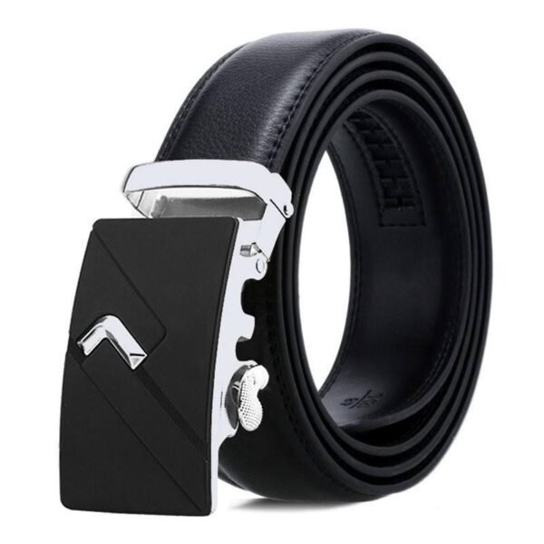 Men's Automatic Buckle Leather Belt - Image 4