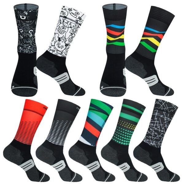 Men's Colorful Bicycle Compression Socks